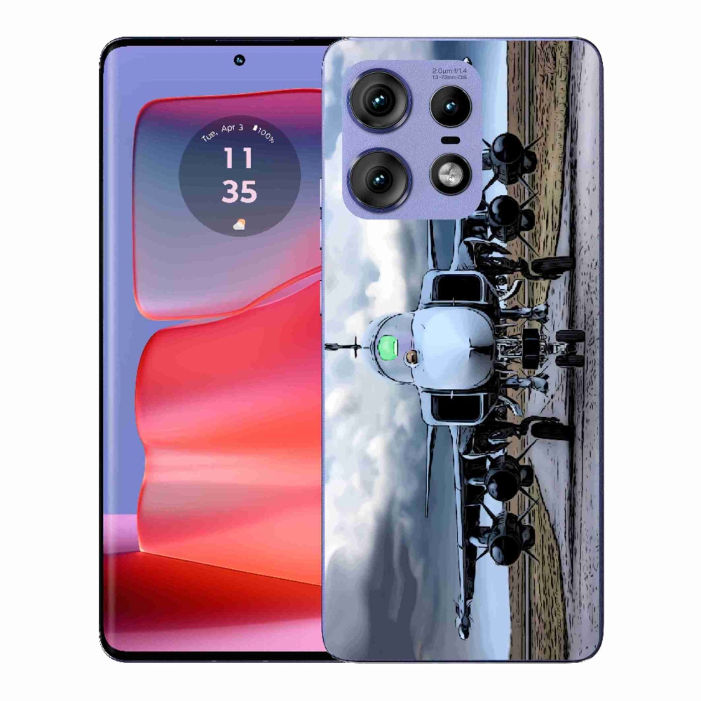Gelový kryt mmCase na Motorola Edge 50 Pro - vojenské letadlo