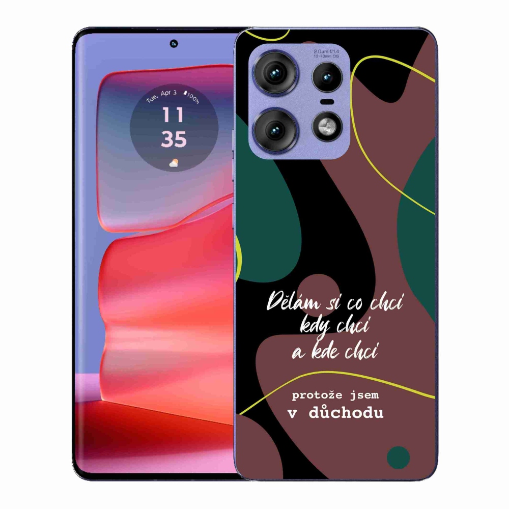 Gelový kryt mmCase na Motorola Edge 50 Pro - vtipný text 10 černé pozadí