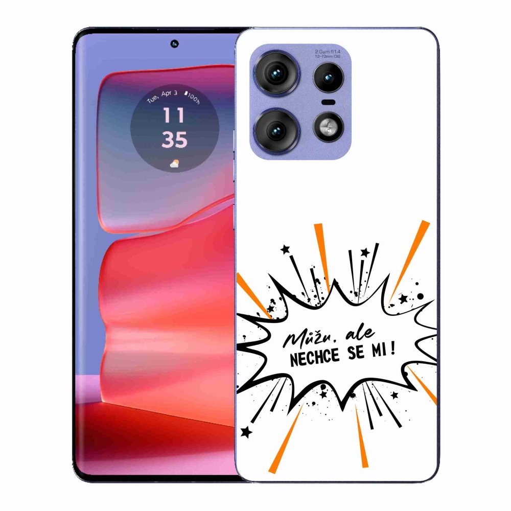 Gelový kryt mmCase na Motorola Edge 50 Pro - vtipný text 11 bílé pozadí