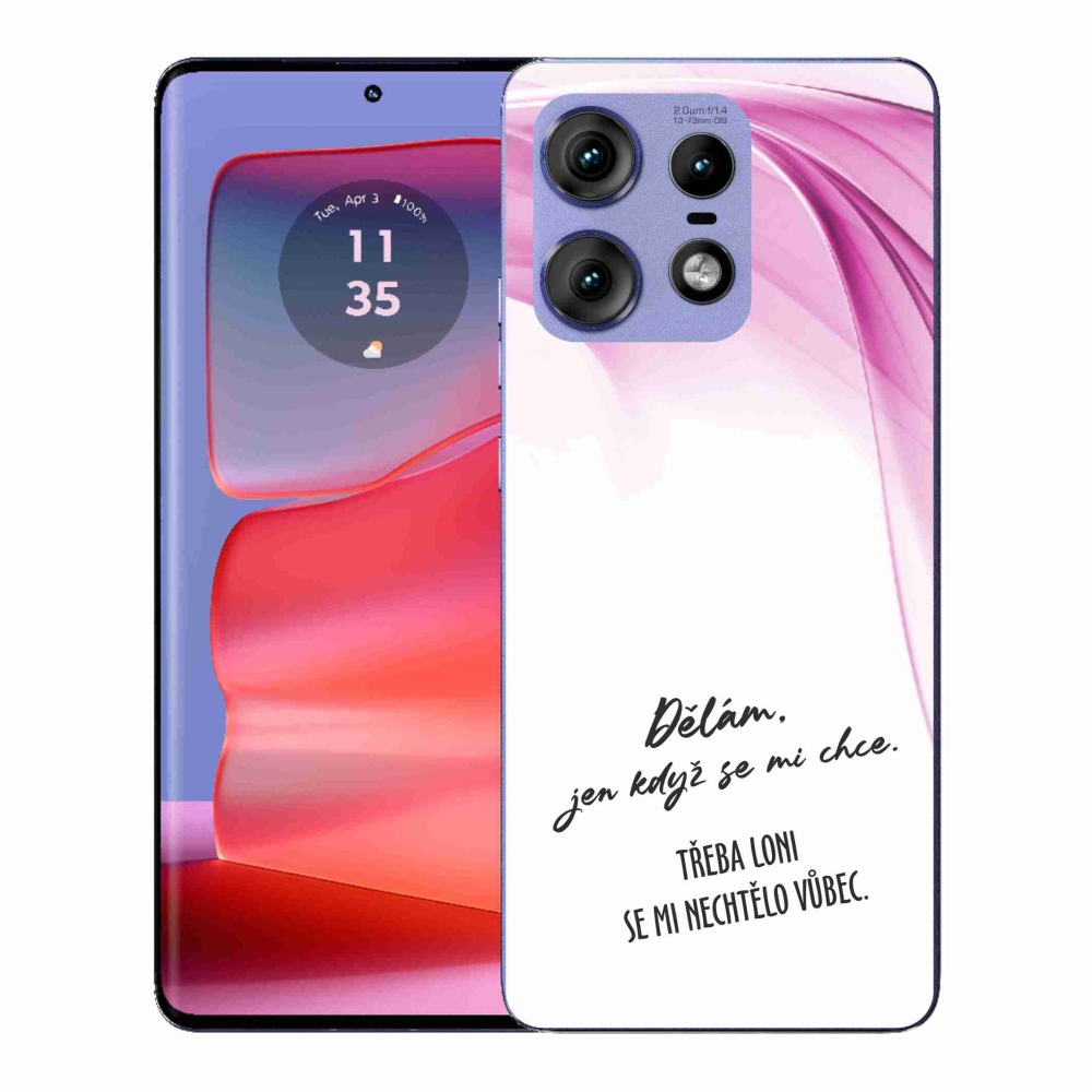 Gelový kryt mmCase na Motorola Edge 50 Pro - vtipný text 12 bílé pozadí
