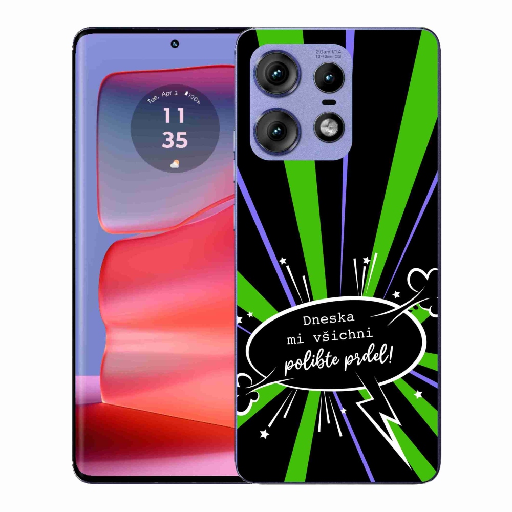 Gelový kryt mmCase na Motorola Edge 50 Pro - vtipný text 15 černé pozadí