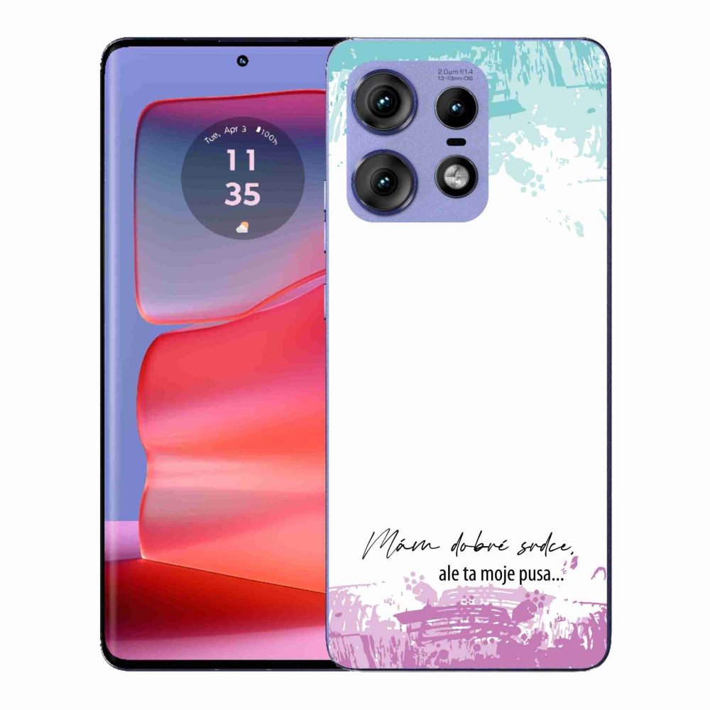 Gelový kryt mmCase na Motorola Edge 50 Pro - vtipný text 3 bílé pozadí