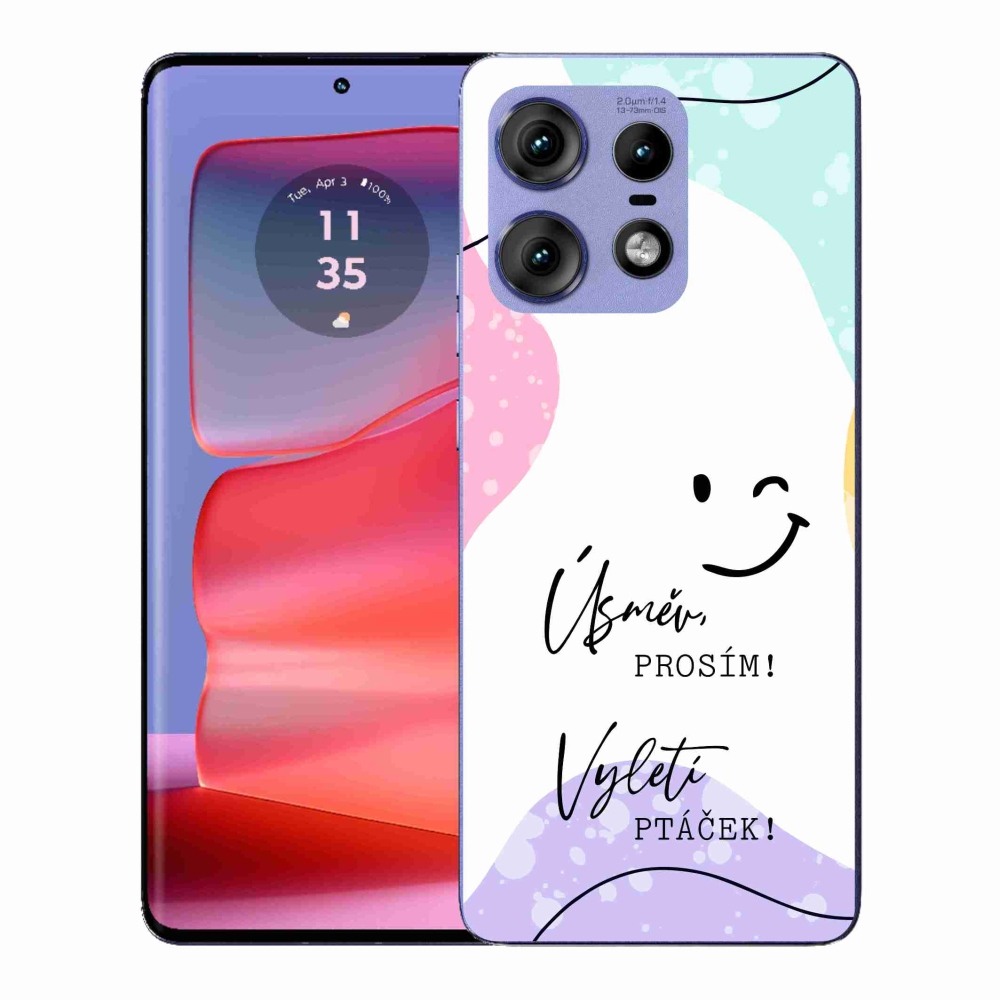 Gelový kryt mmCase na Motorola Edge 50 Pro - vtipný text 4 bílé pozadí