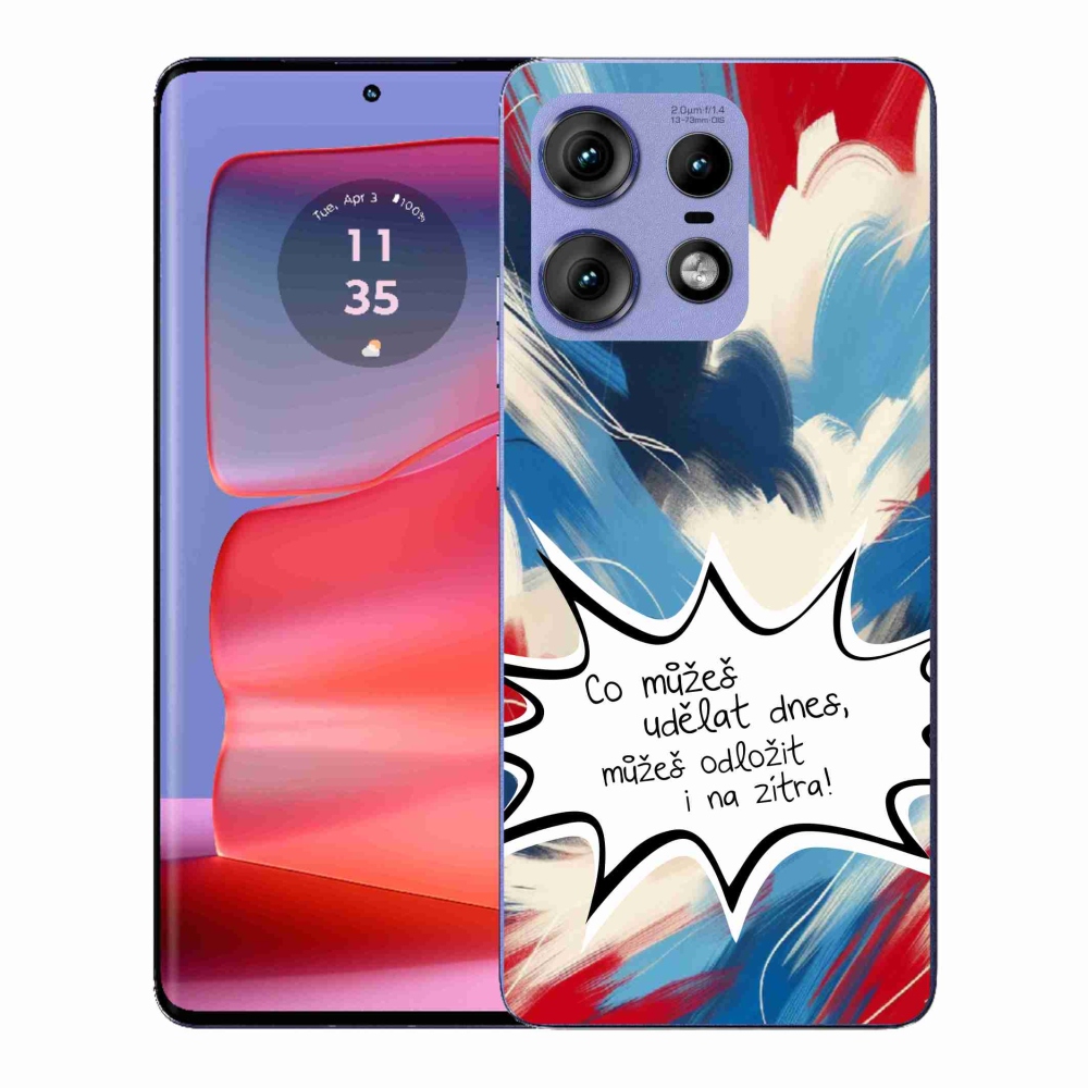 Gelový kryt mmCase na Motorola Edge 50 Pro - vtipný text 9 bílé pozadí