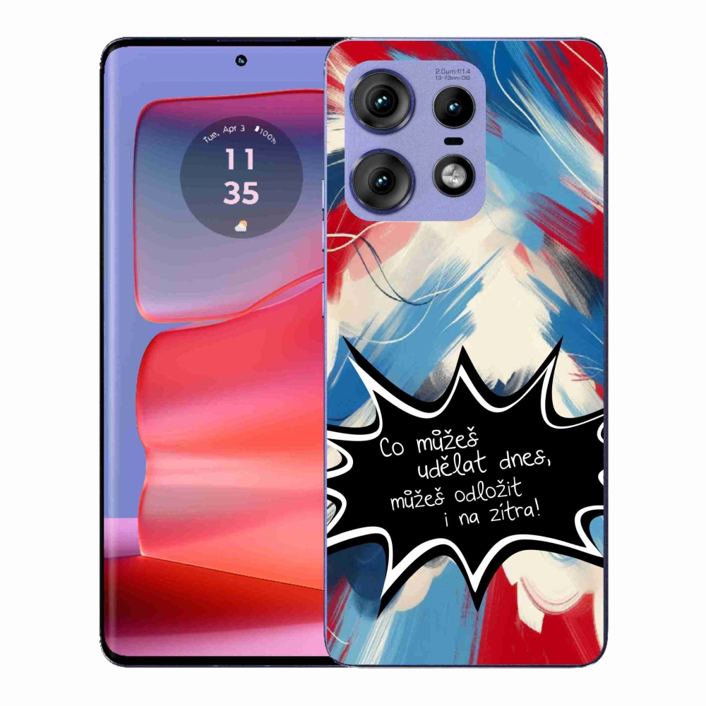 Gelový kryt mmCase na Motorola Edge 50 Pro - vtipný text 9 černé pozadí
