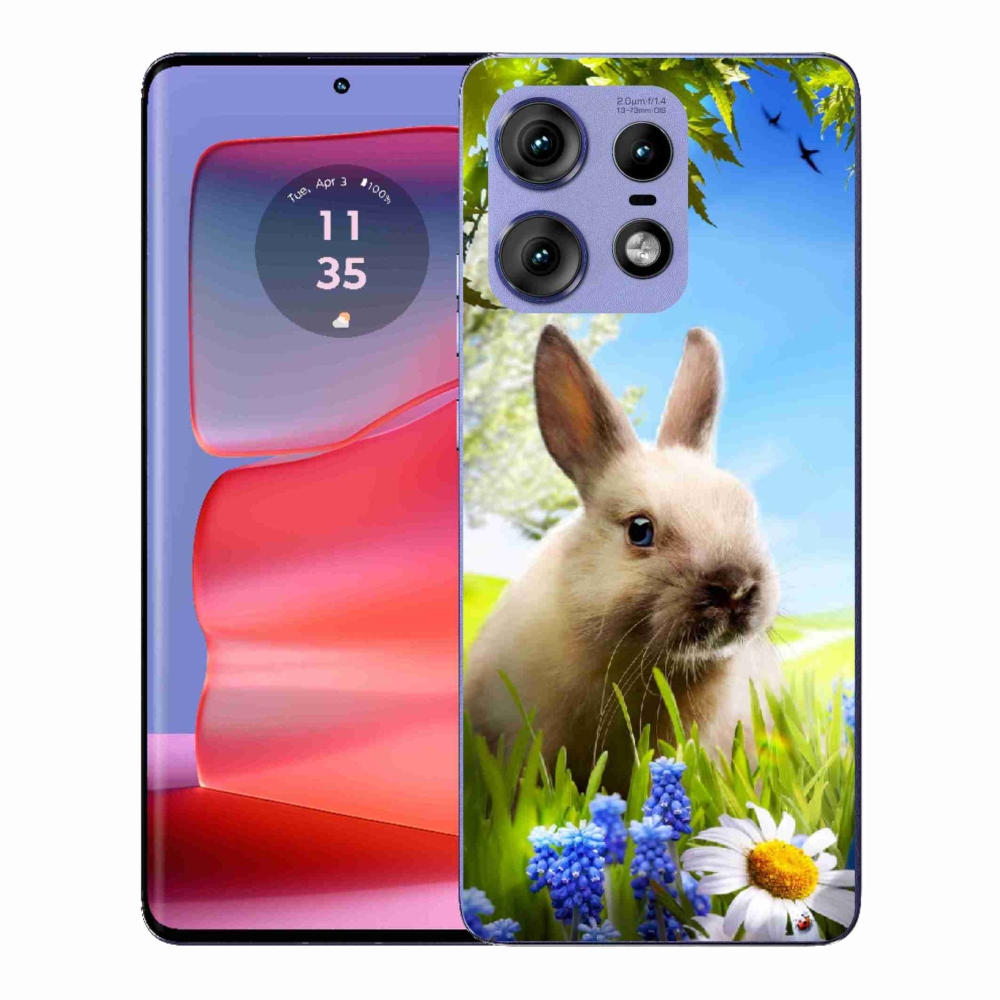 Gelový kryt mmCase na Motorola Edge 50 Pro - zajíček