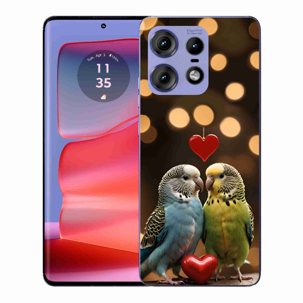 Gelový kryt mmCase na Motorola Edge 50 Pro - zamilovaní papoušci