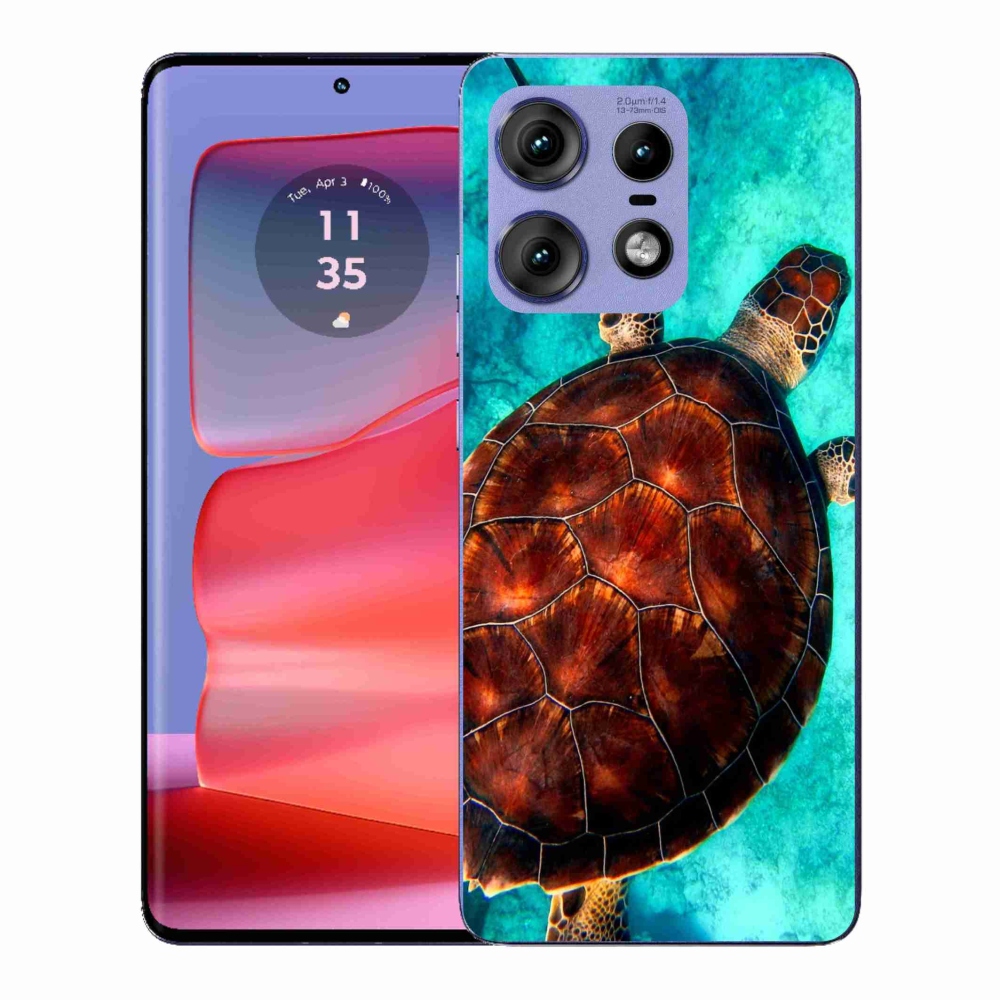 Gelový kryt mmCase na Motorola Edge 50 Pro - želva