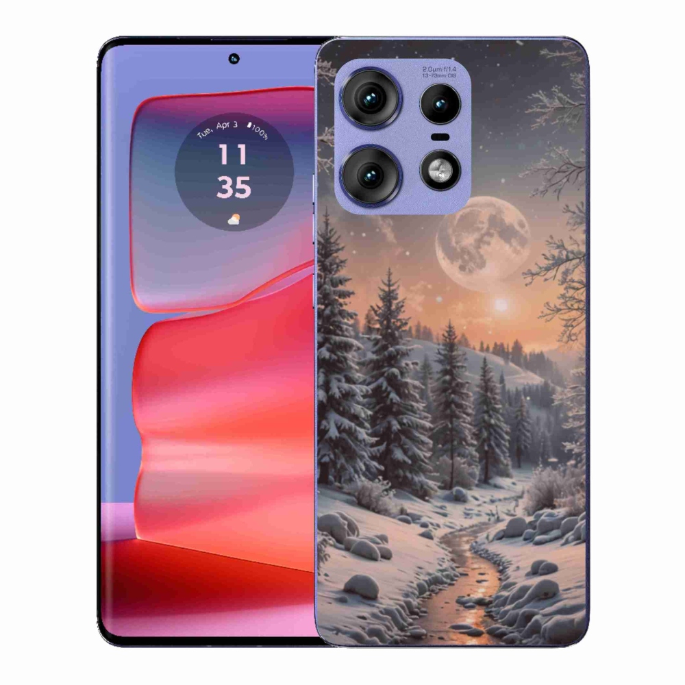 Gelový kryt mmCase na Motorola Edge 50 Pro - zimní krajina 2