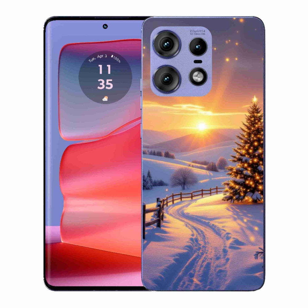 Gelový kryt mmCase na Motorola Edge 50 Pro - zimní krajina