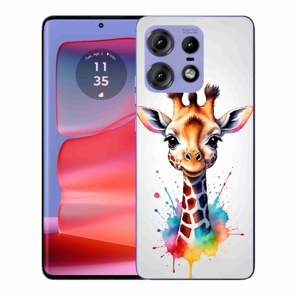 Gelový kryt mmCase na Motorola Edge 50 Pro - žirafa 1
