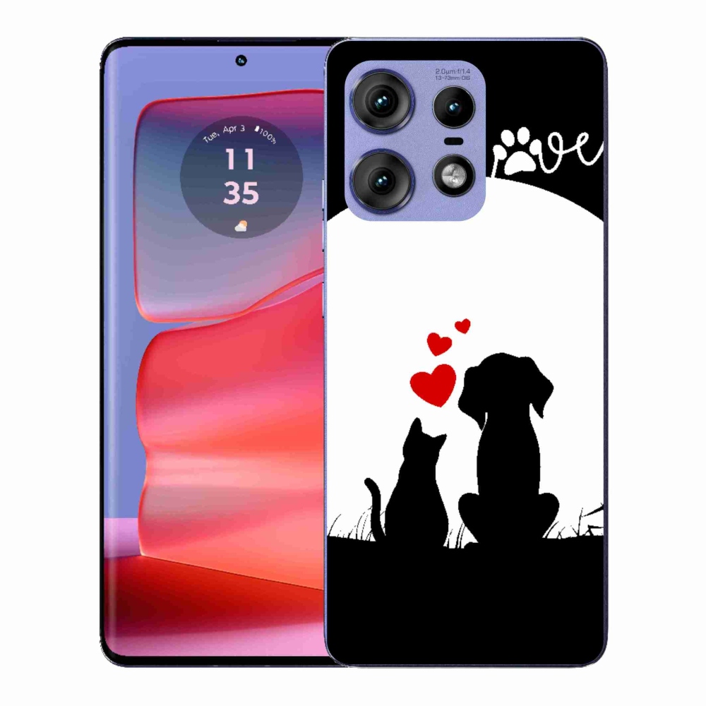 Gelový kryt mmCase na Motorola Edge 50 Pro - zvířecí láska