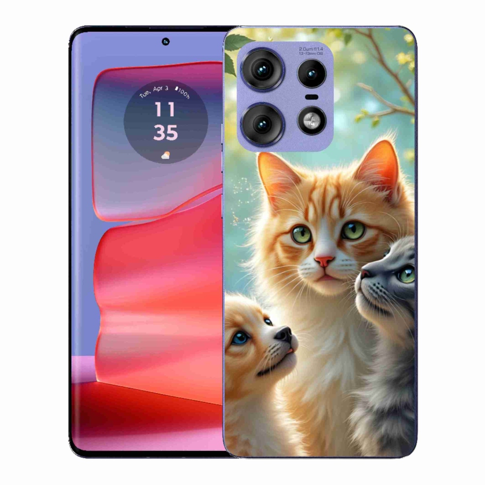 Gelový kryt mmCase na Motorola Edge 50 Pro - zvířecí přátelství 2