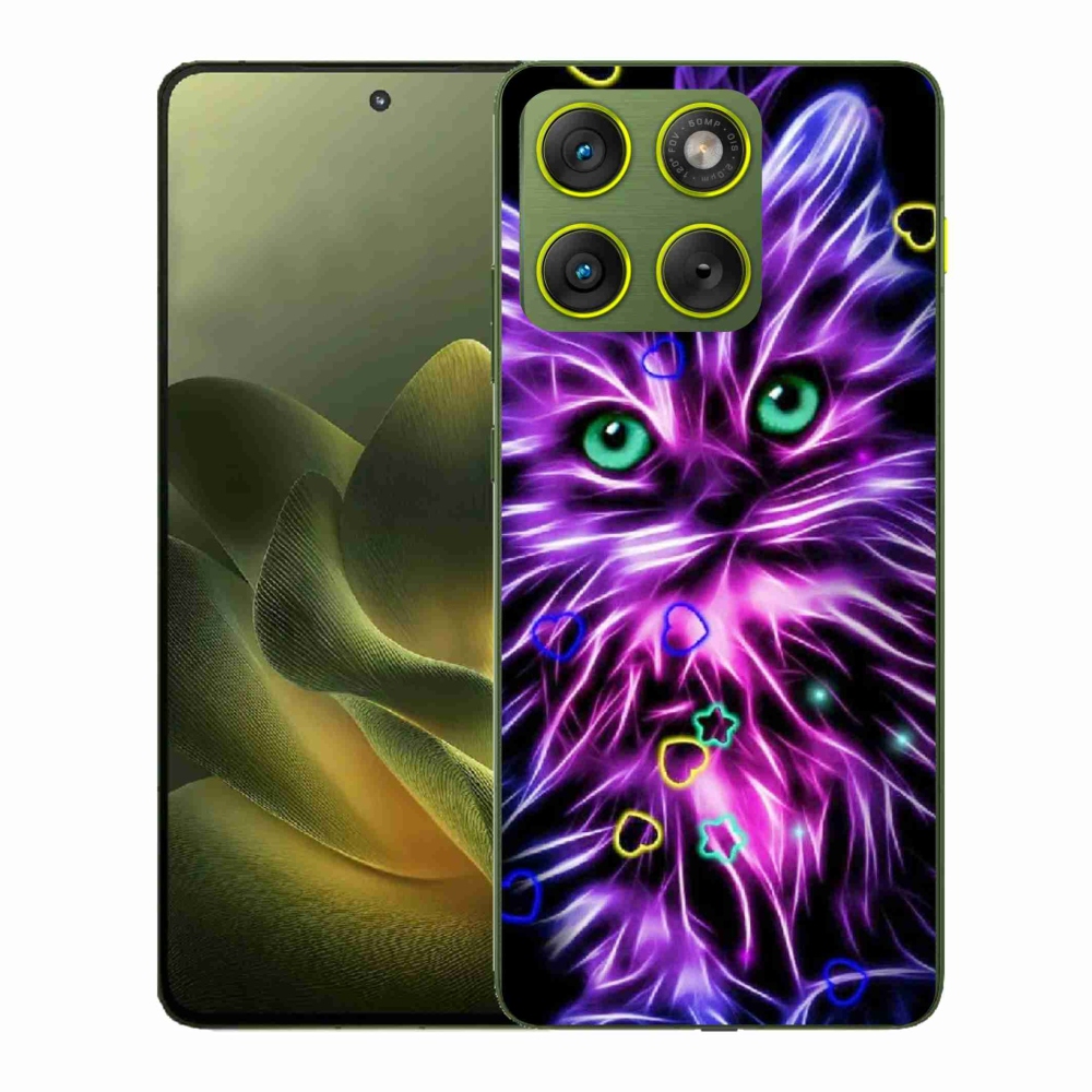 Gelový kryt mmCase na Motorola Edge 70 - abstraktní kočka
