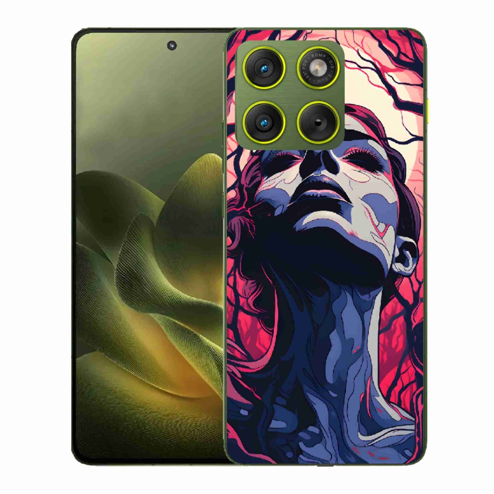 Gelový kryt mmCase na Motorola Edge 70 - abstraktní obličej