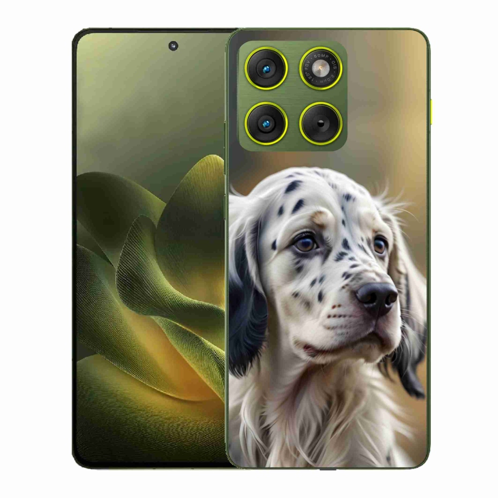Gelový kryt mmCase na Motorola Edge 70 - anglický setr