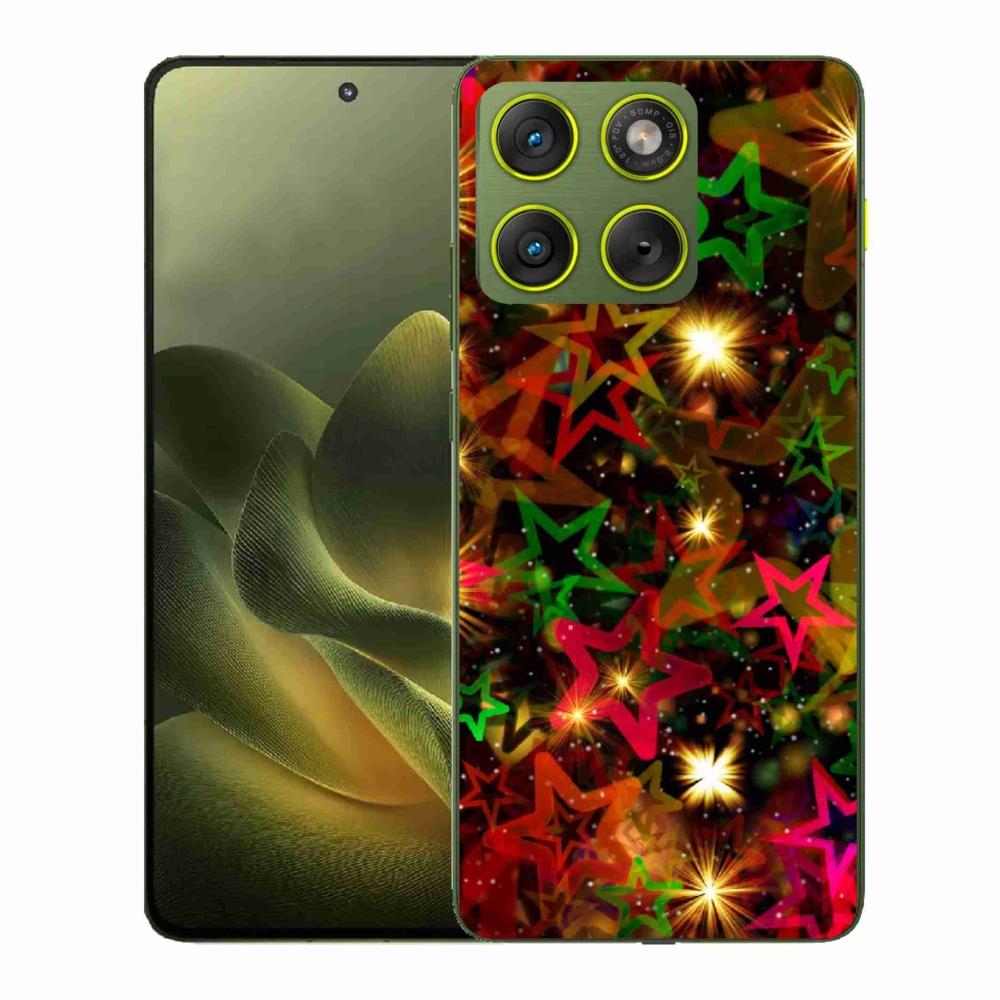 Gelový kryt mmCase na Motorola Edge 70 - barevné hvězdičky