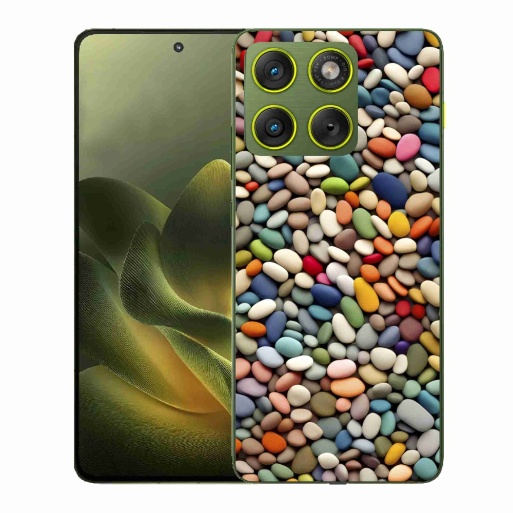 Gelový kryt mmCase na Motorola Edge 70 - barevné kamínky 2