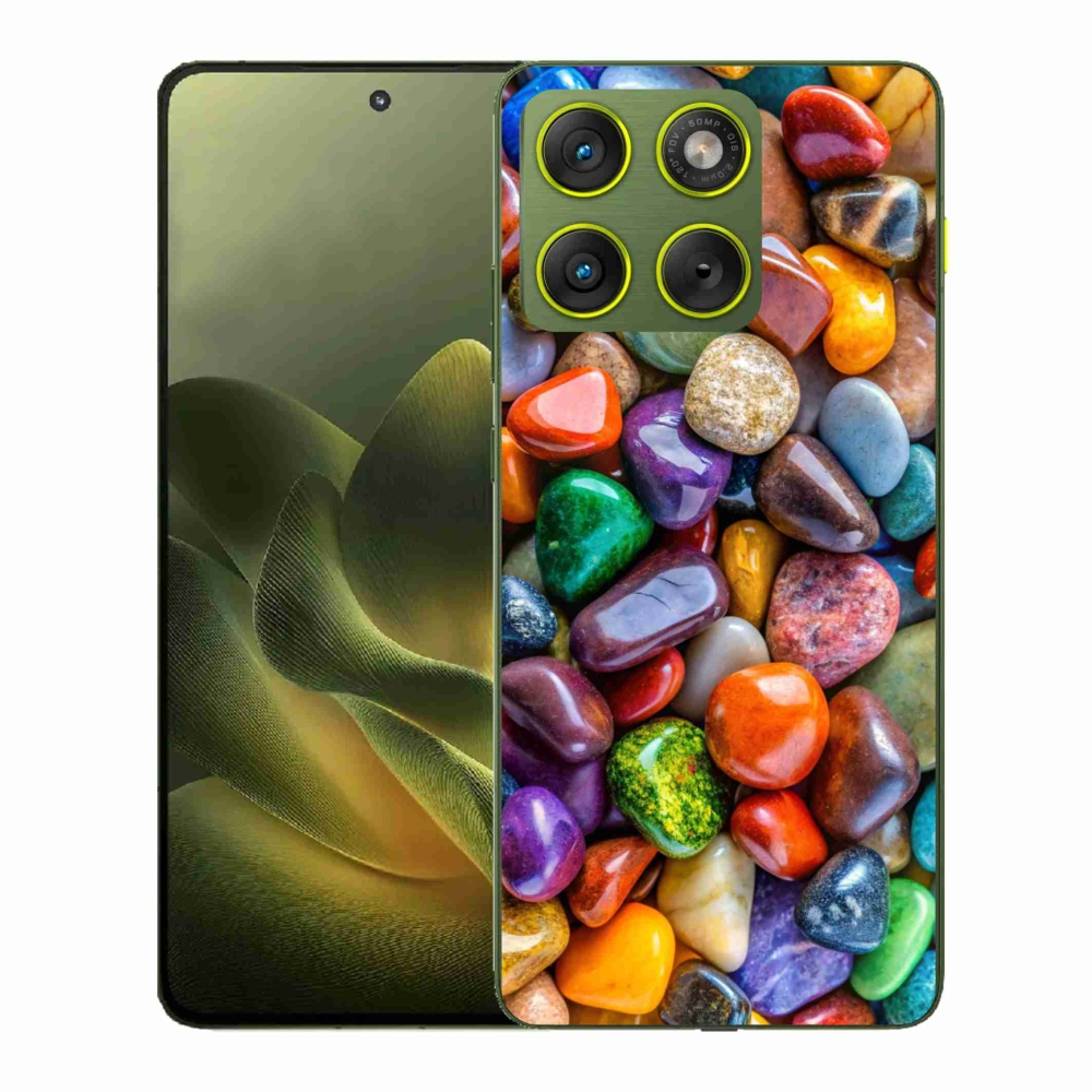 Gelový kryt mmCase na Motorola Edge 70 - barevné kamínky