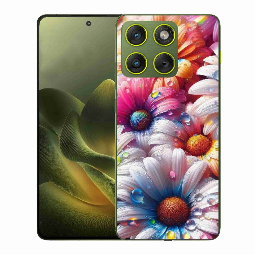 Gelový kryt mmCase na Motorola Edge 70 - barevné kopretiny