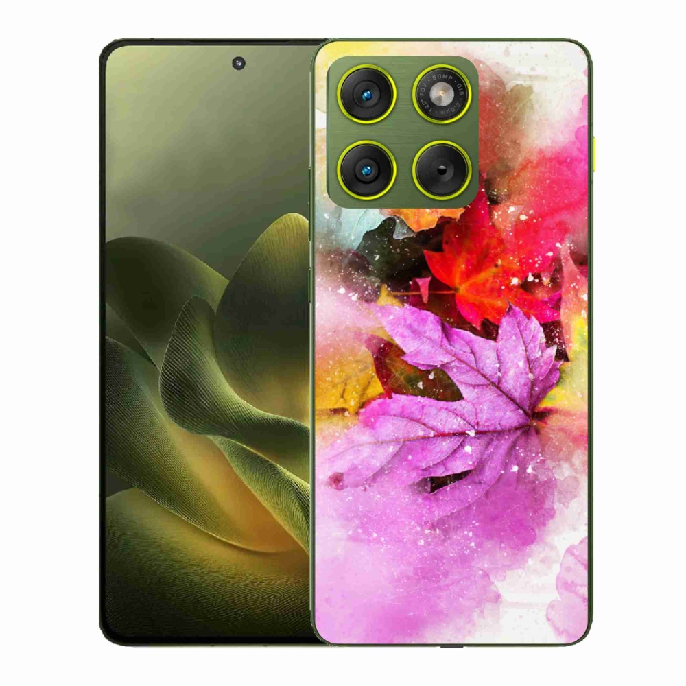 Gelový kryt mmCase na Motorola Edge 70 - barevné listy