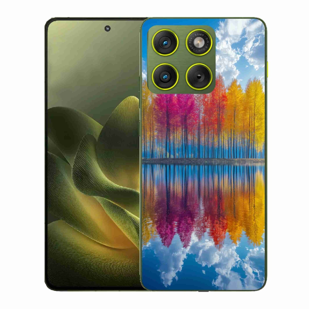 Gelový kryt mmCase na Motorola Edge 70 - barevné stromy