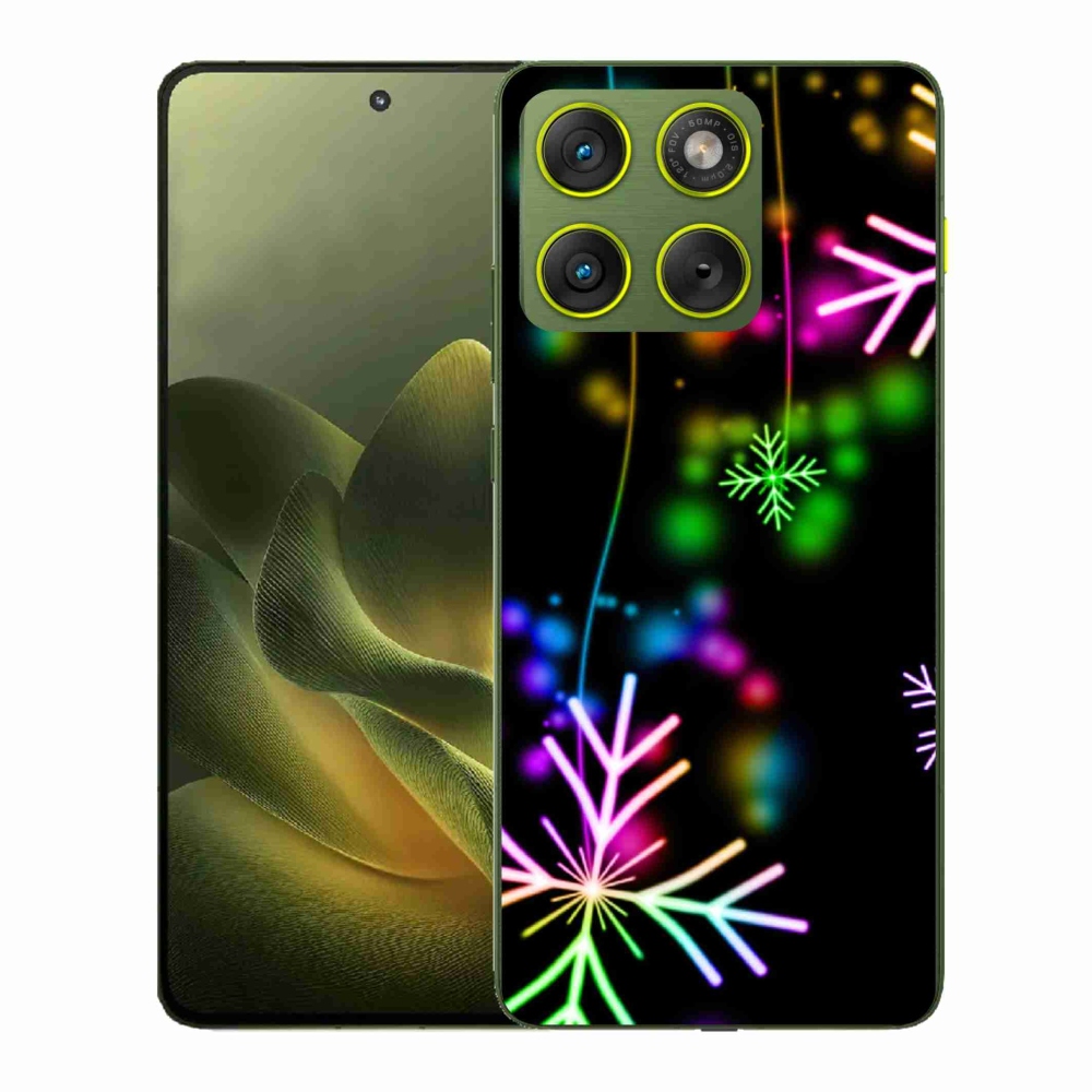 Gelový kryt mmCase na Motorola Edge 70 - barevné vločky