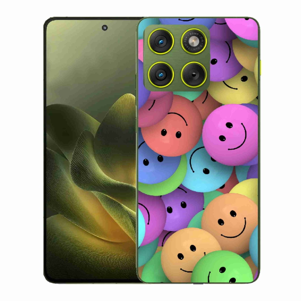 Gelový kryt mmCase na Motorola Edge 70 - barevní smajlíci
