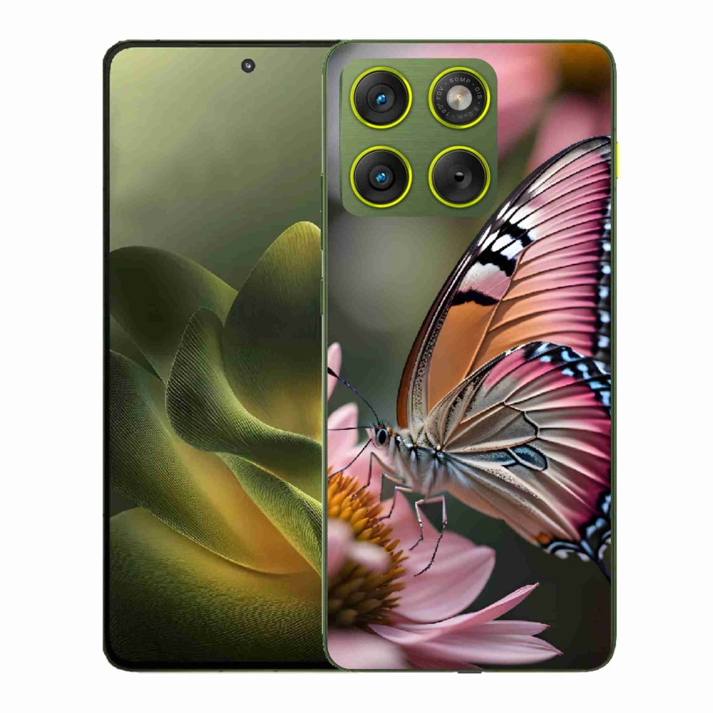 Gelový kryt mmCase na Motorola Edge 70 - barevný motýl