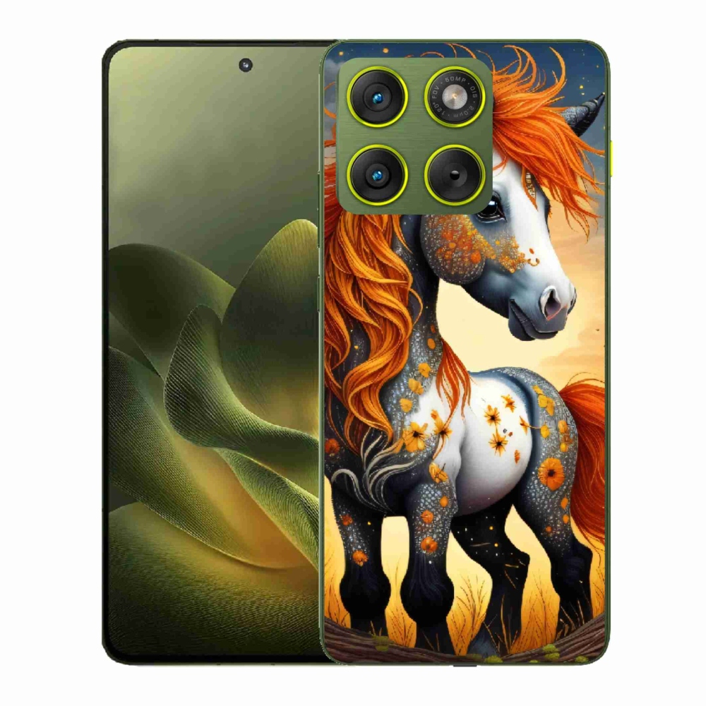 Gelový kryt mmCase na Motorola Edge 70 - barevný poník