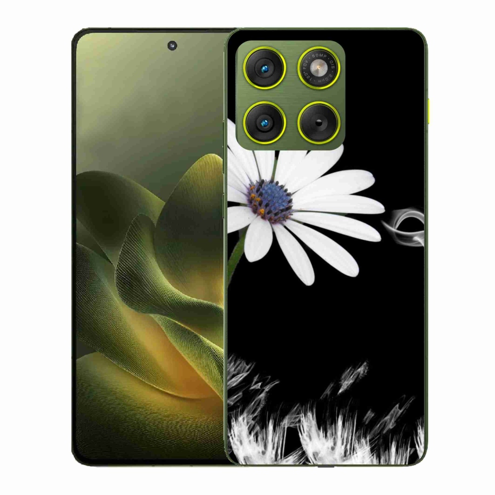 Gelový kryt mmCase na Motorola Edge 70 - bílá květina