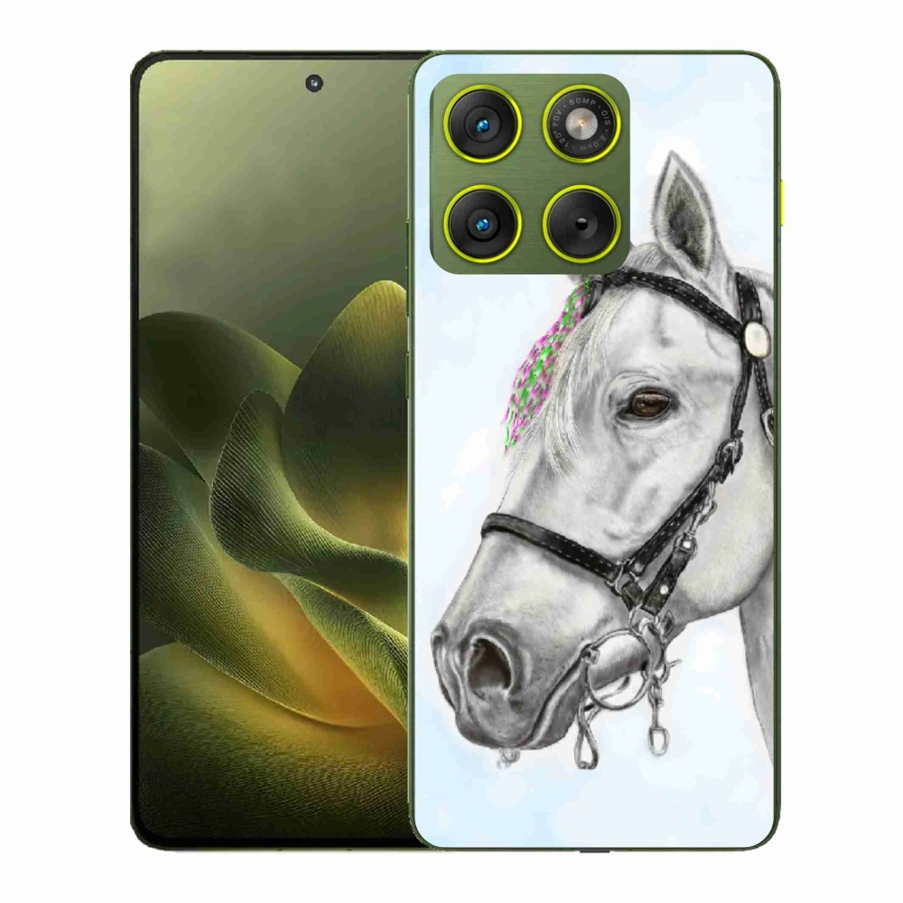 Gelový kryt mmCase na Motorola Edge 70 - bílý kůň 1