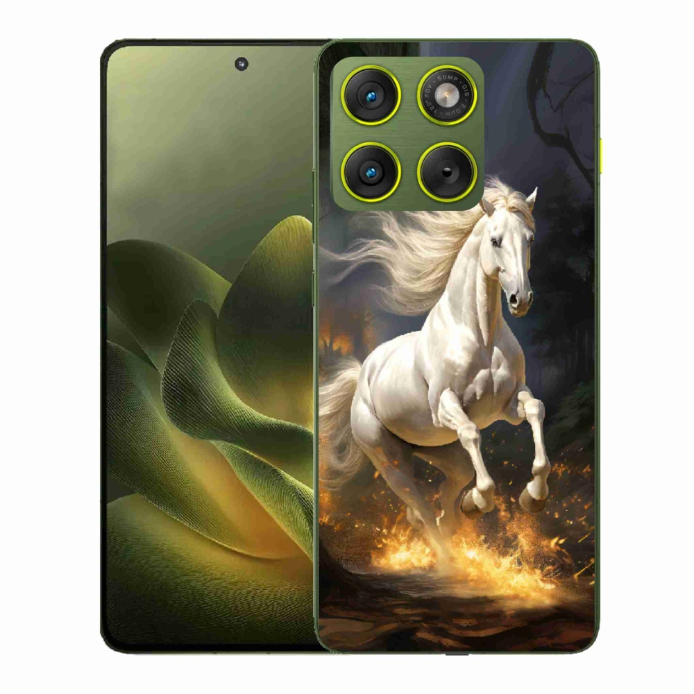 Gelový kryt mmCase na Motorola Edge 70 - bílý kůň 2
