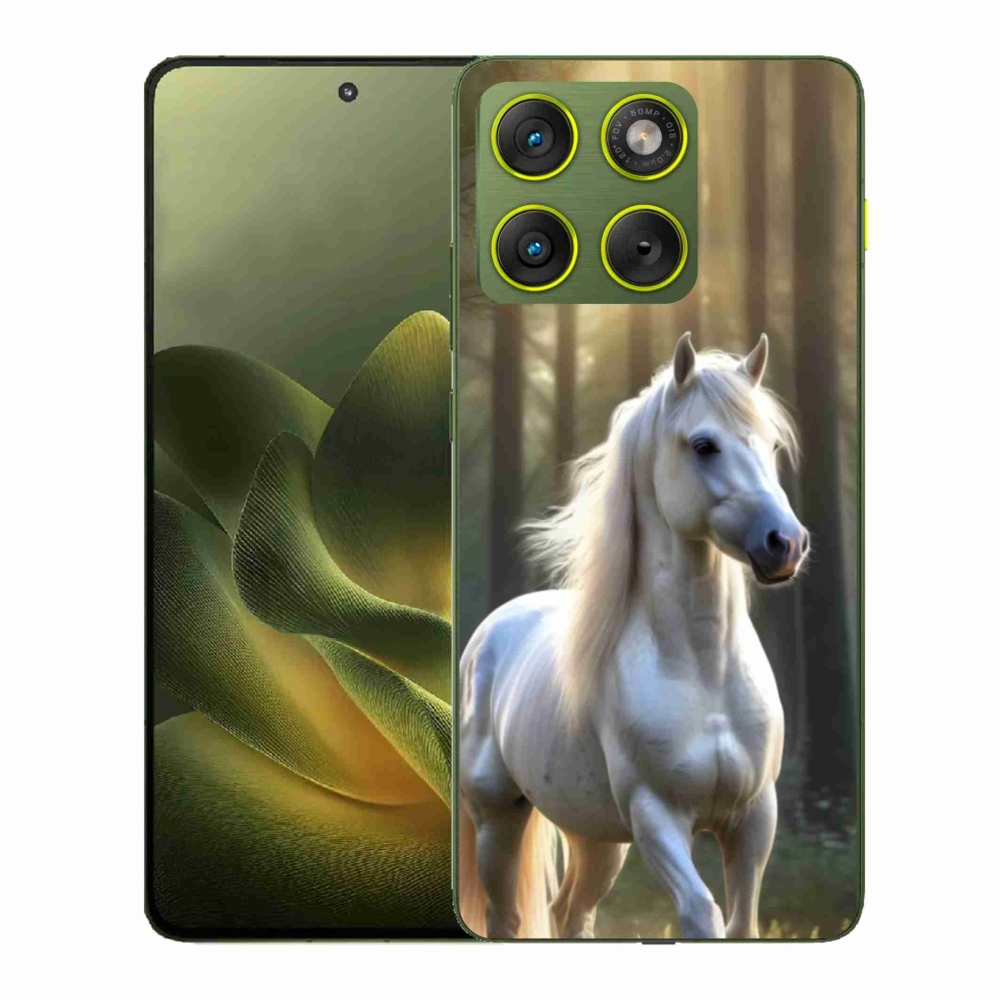 Gelový kryt mmCase na Motorola Edge 70 - bílý kůň 3