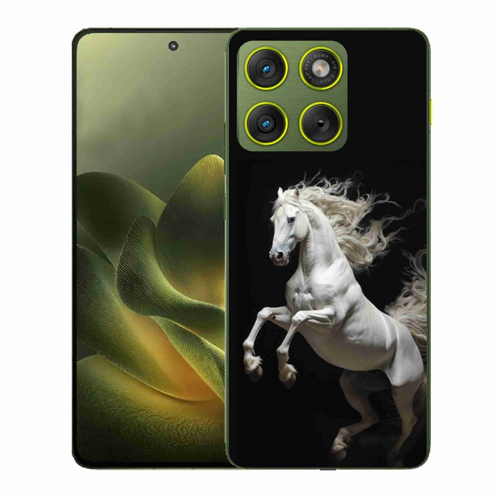 Gelový kryt mmCase na Motorola Edge 70 - bílý kůň 4