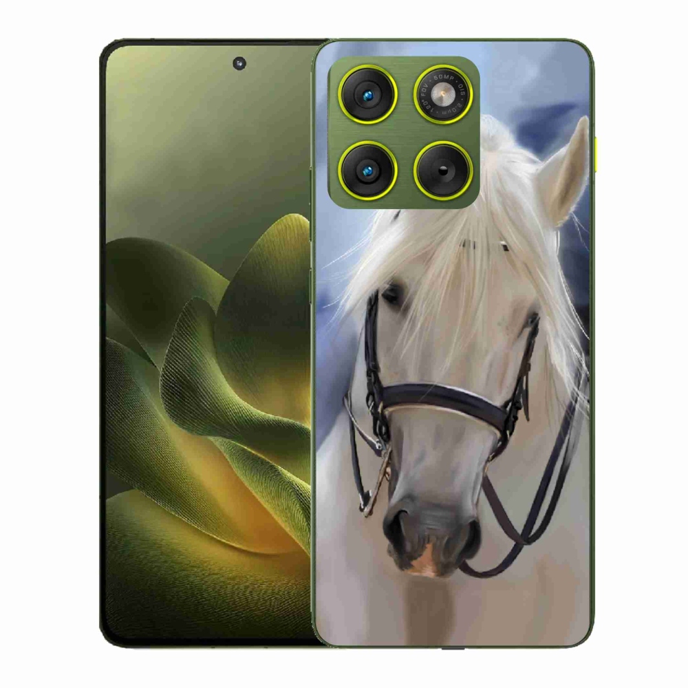 Gelový kryt mmCase na Motorola Edge 70 - bílý kůň