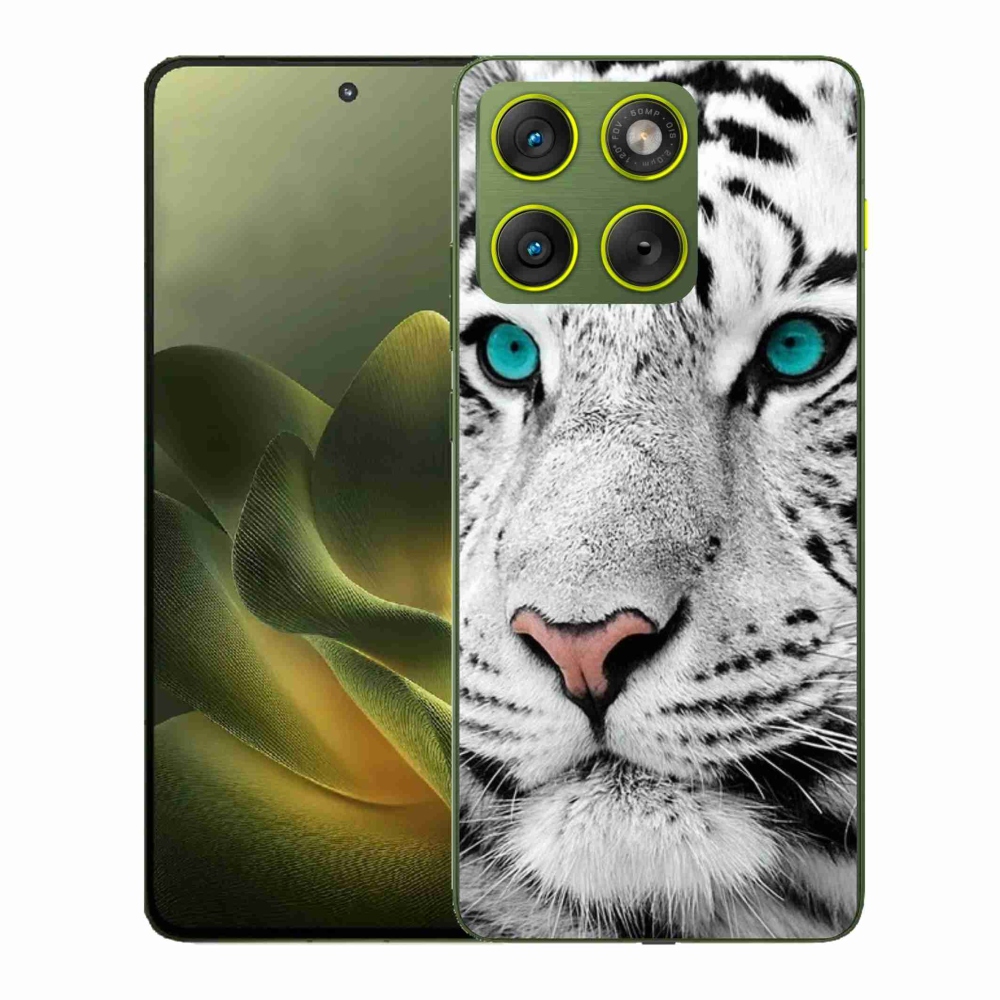 Gelový kryt mmCase na Motorola Edge 70 - bílý tygr