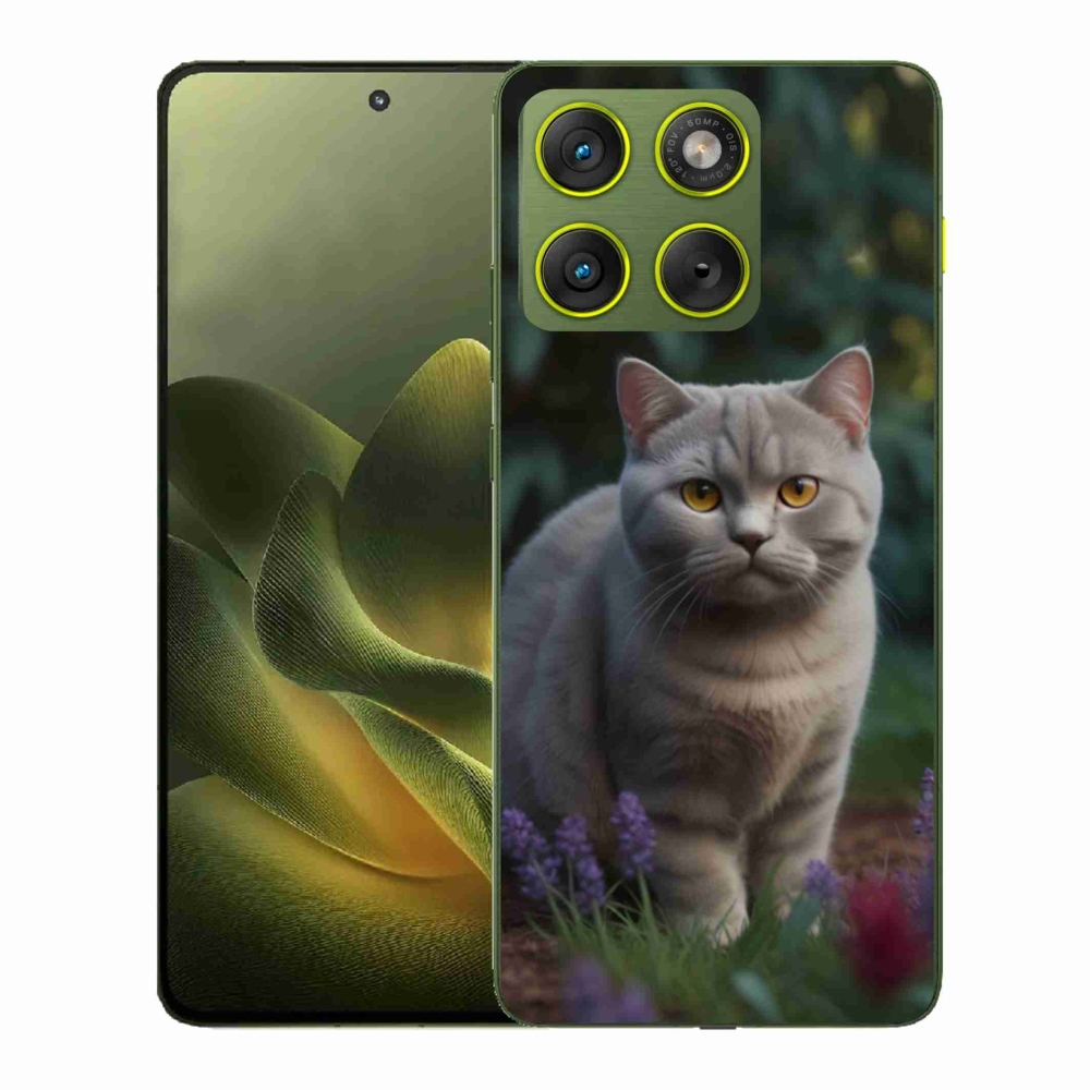 Gelový kryt mmCase na Motorola Edge 70 - britská kočka