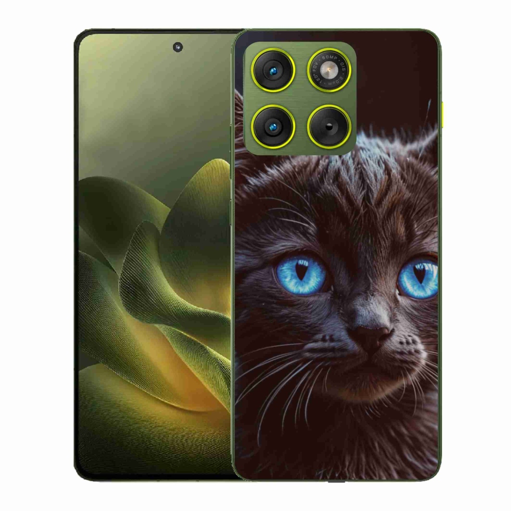 Gelový kryt mmCase na Motorola Edge 70 - černé kotě 2