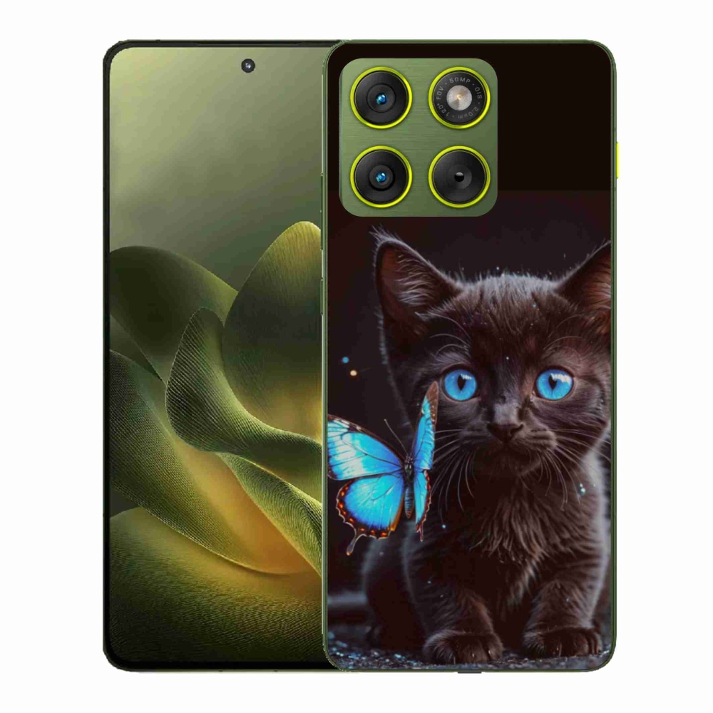 Gelový kryt mmCase na Motorola Edge 70 - černé kotě 3