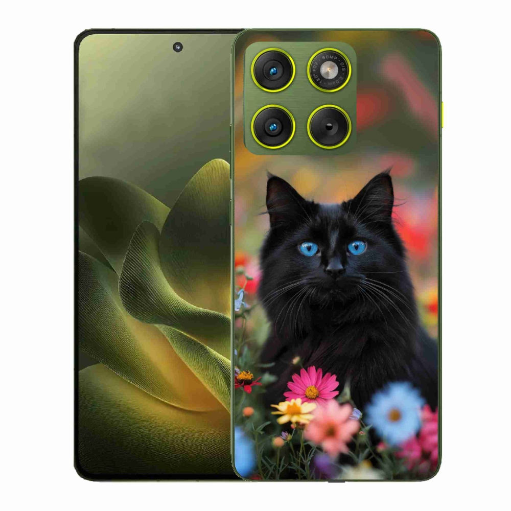 Gelový kryt mmCase na Motorola Edge 70 - černé kotě 4
