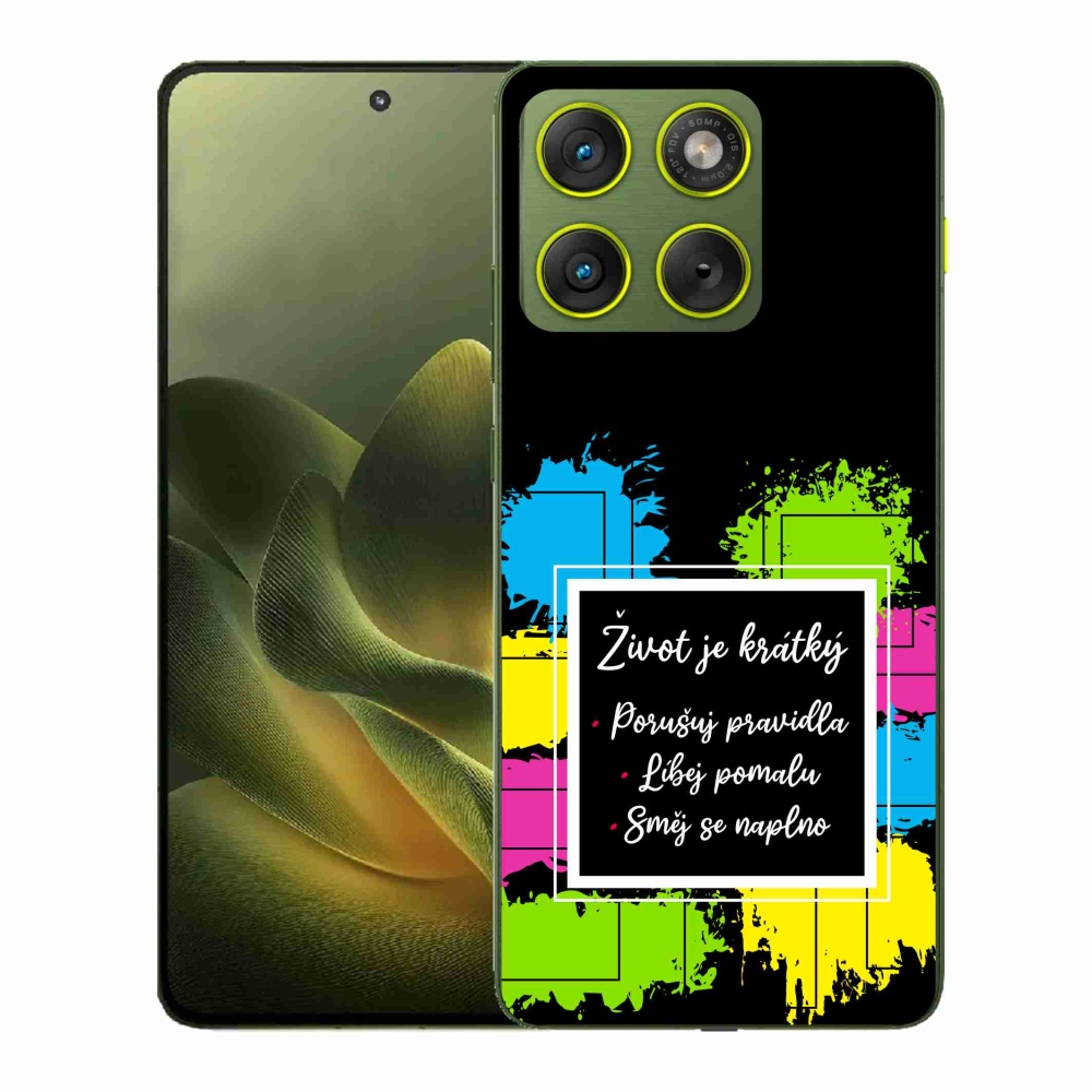 Gelový kryt mmCase na Motorola Edge 70 - citát 5 černé pozadí