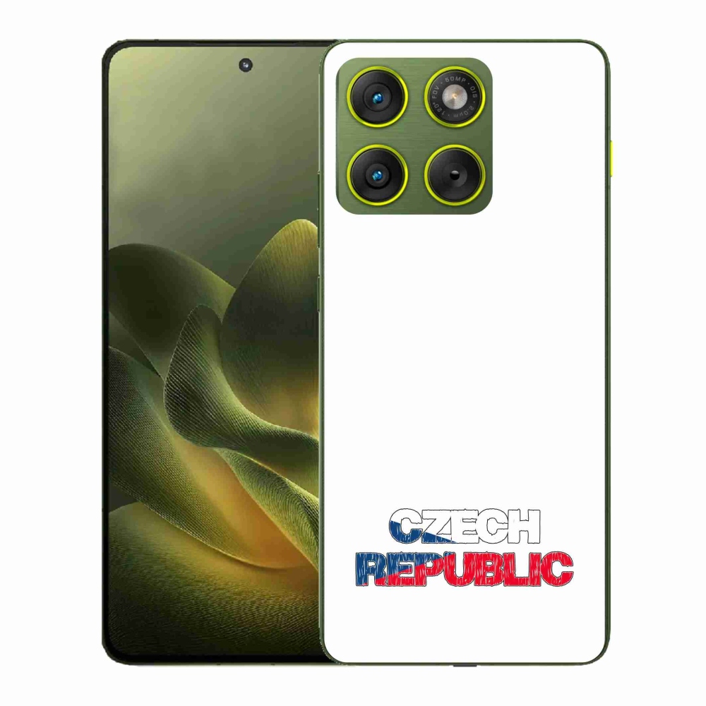 Gelový kryt mmCase na Motorola Edge 70 - Czech Republic bílé pozadí