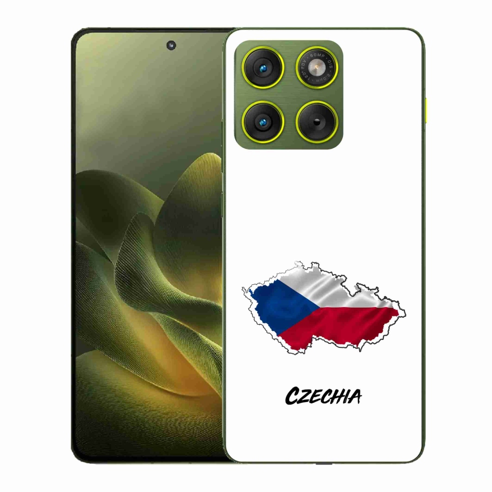 Gelový kryt mmCase na Motorola Edge 70 - Czechia bílé pozadí