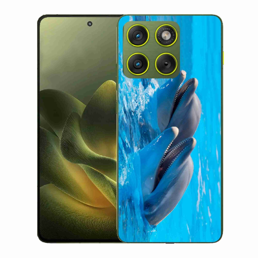 Gelový kryt mmCase na Motorola Edge 70 - delfíni