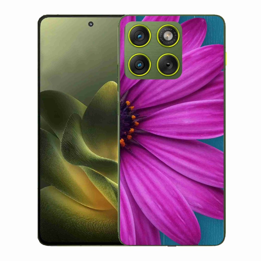 Gelový kryt mmCase na Motorola Edge 70 - fialová kopretina