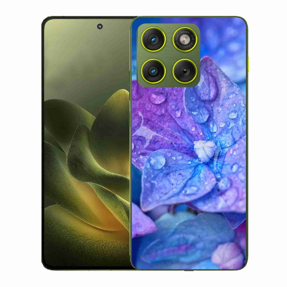 Gelový kryt mmCase na Motorola Edge 70 - fialový květ