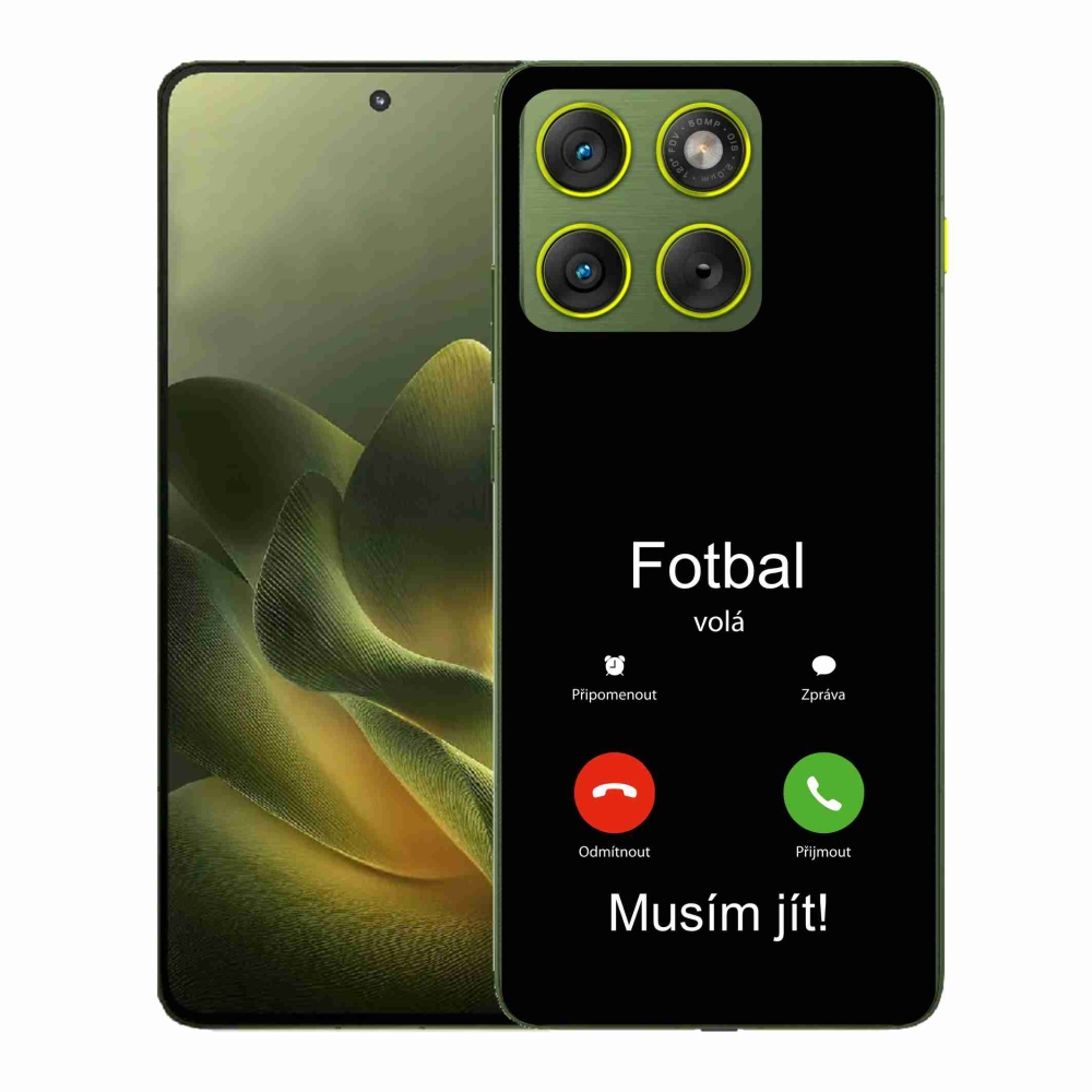 Gelový kryt mmCase na Motorola Edge 70 - fotbal volá černé pozadí