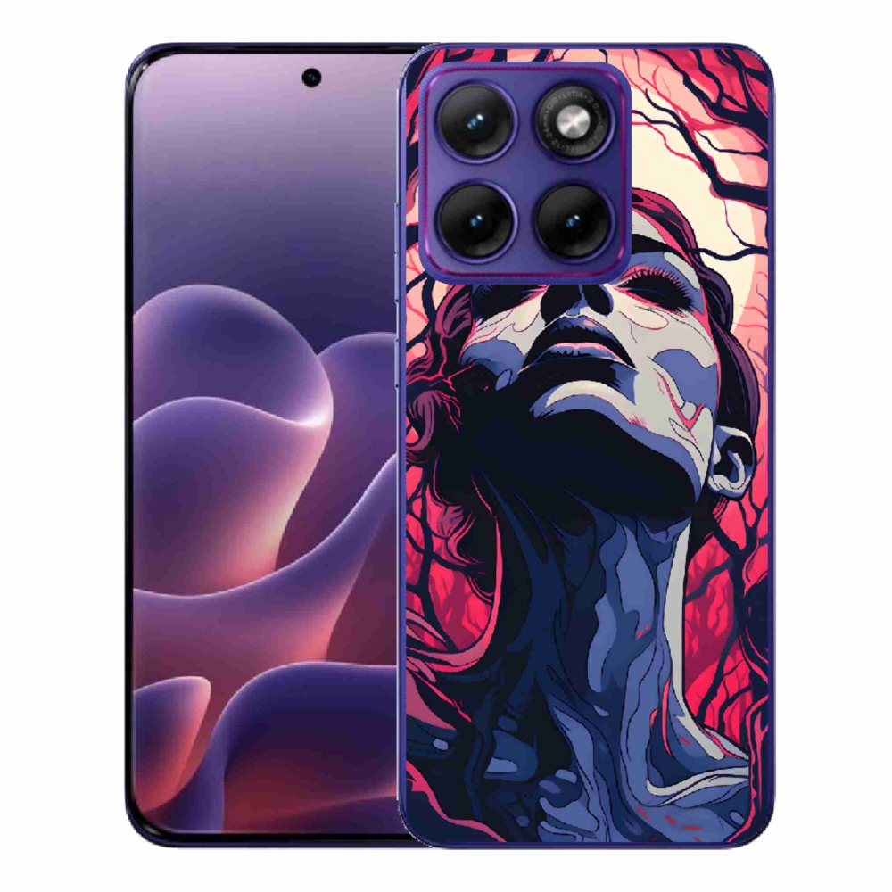 Gelový kryt mmCase na Motorola Edge 70 Fusion - abstraktní obličej