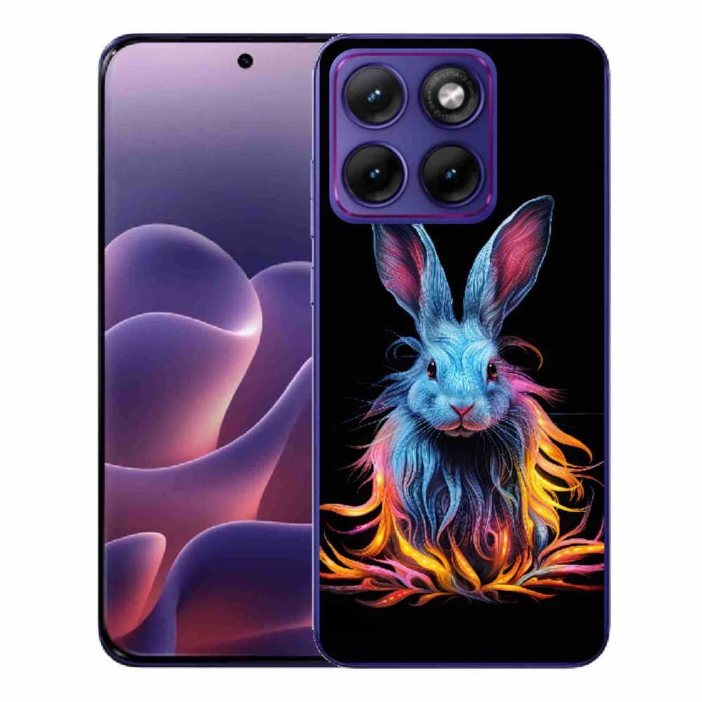 Gelový kryt mmCase na Motorola Edge 70 Fusion - abstraktní zajíc
